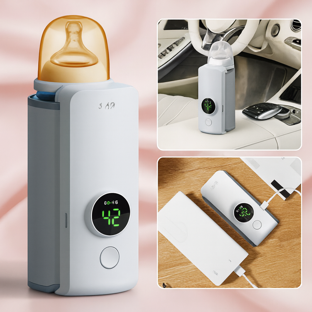 WarmBabyNest™ Akıllı Şarjlı Portatif Bebek Biberonları için süt ve mama Isıtıcı