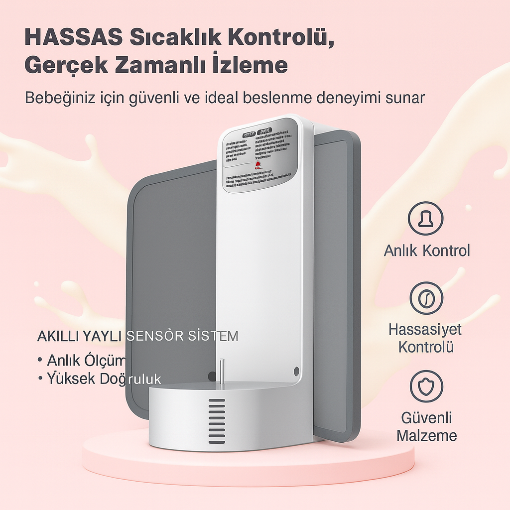 WarmBabyNest™ Akıllı Şarjlı Portatif Bebek Biberonları için süt ve mama Isıtıcı