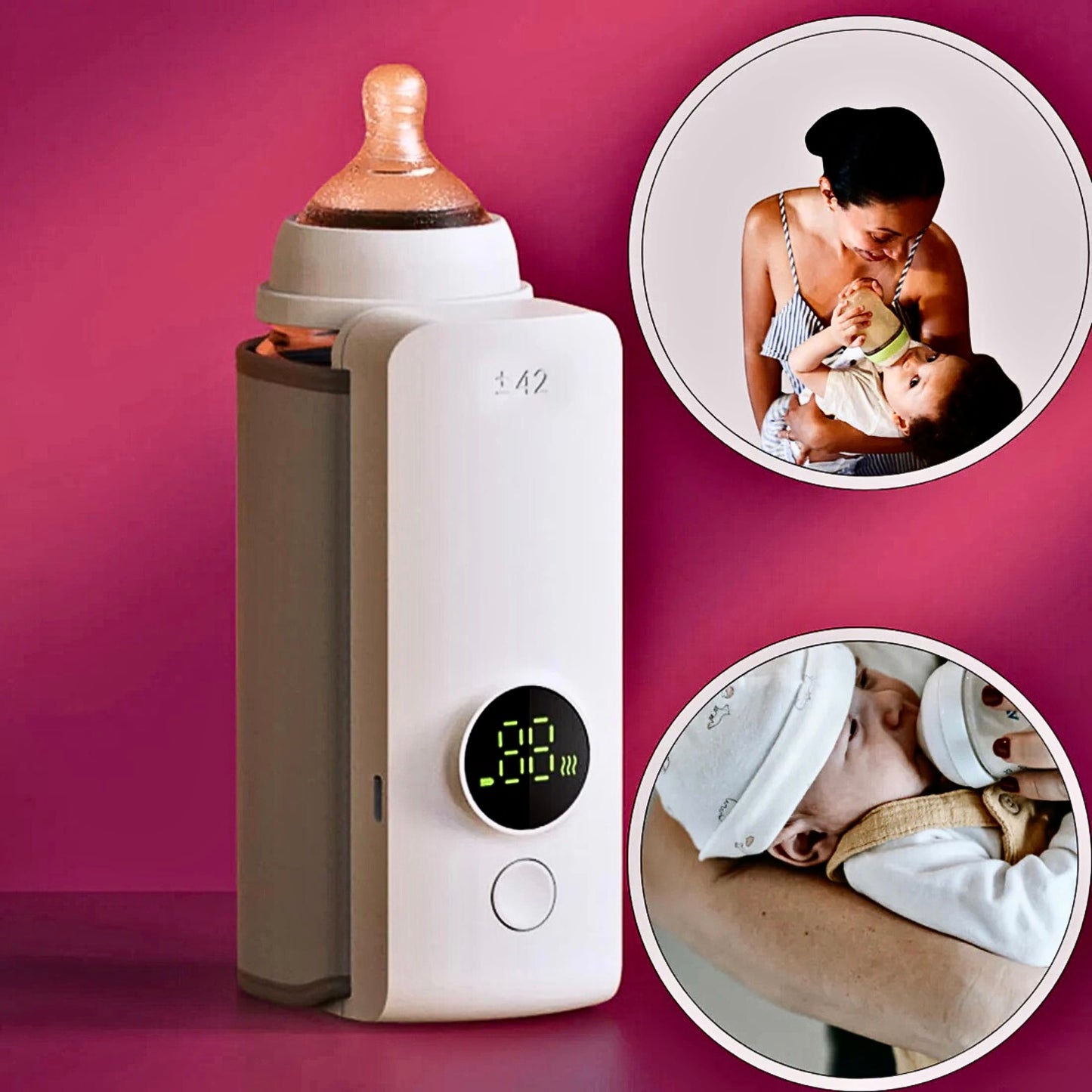 WarmBabyNest™ Akıllı Şarjlı Portatif Bebek Biberonları için süt ve mama Isıtıcı