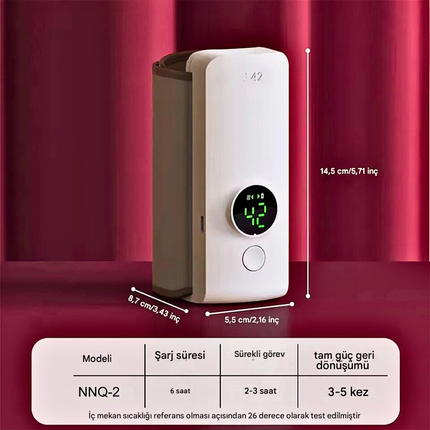 WarmBabyNest™ Akıllı Şarjlı Portatif Bebek Biberonları için süt ve mama Isıtıcı